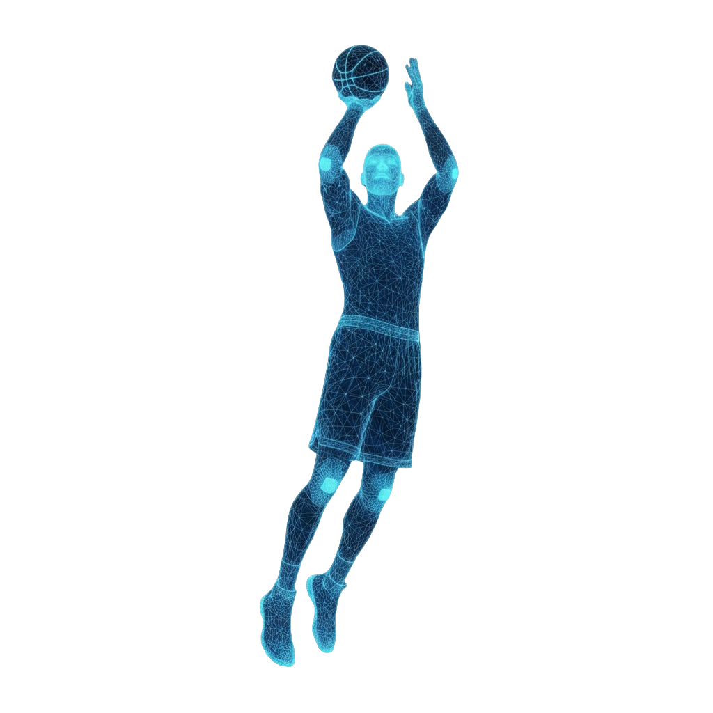 Wireframe basketball shooter